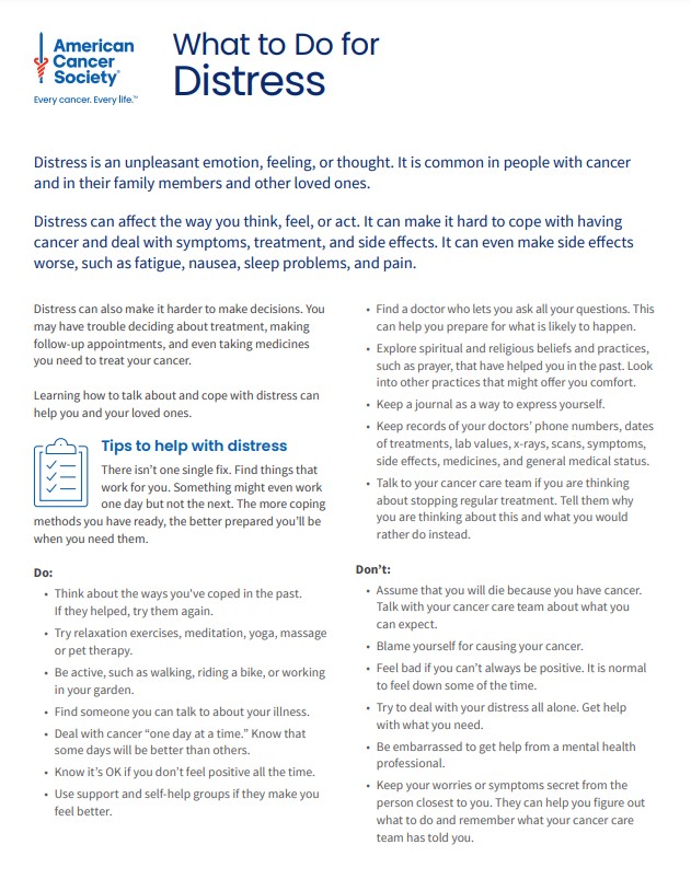 What to Do for Distress