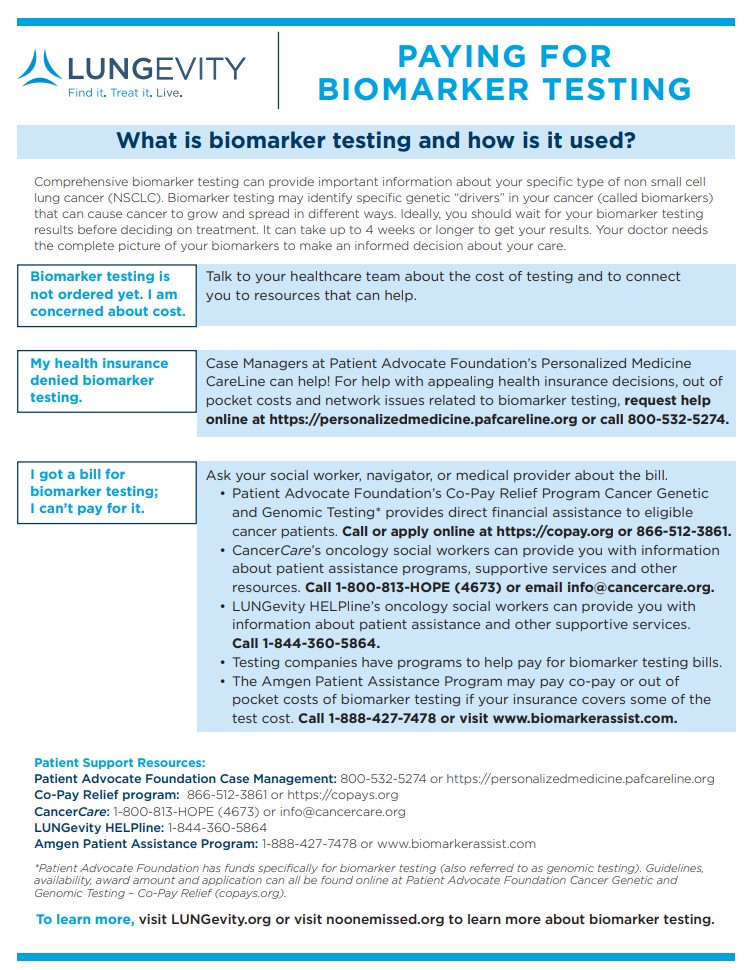 Paying for Biomarker Testing