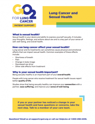 Lung Cancer and Sexual Health