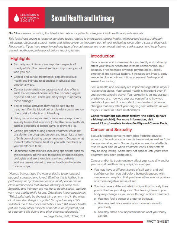 Sexual Health and Intimacy Sexual Health and Intimacy